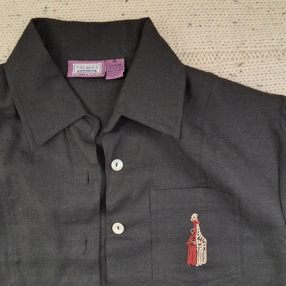 Womens Black Short Sleeve Shirt - Picture 2 of 2